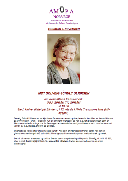 Medlemsmøte 2.nvember 20111